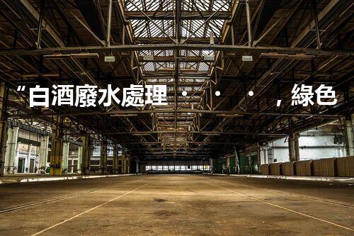 “白酒廢水處理，綠色創(chuàng)新引領環(huán)保新篇章”